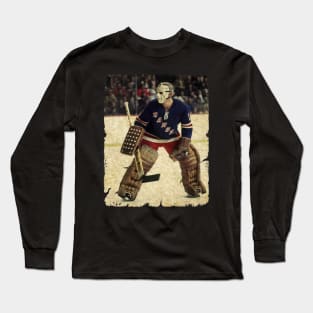 Ed Giacomin, 1970 in New York Rangers Long Sleeve T-Shirt